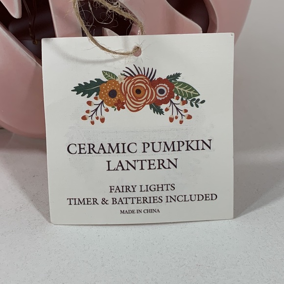 Ceramic Pumpkin Lantern By Gardeners Eden - Picture 9 of 9